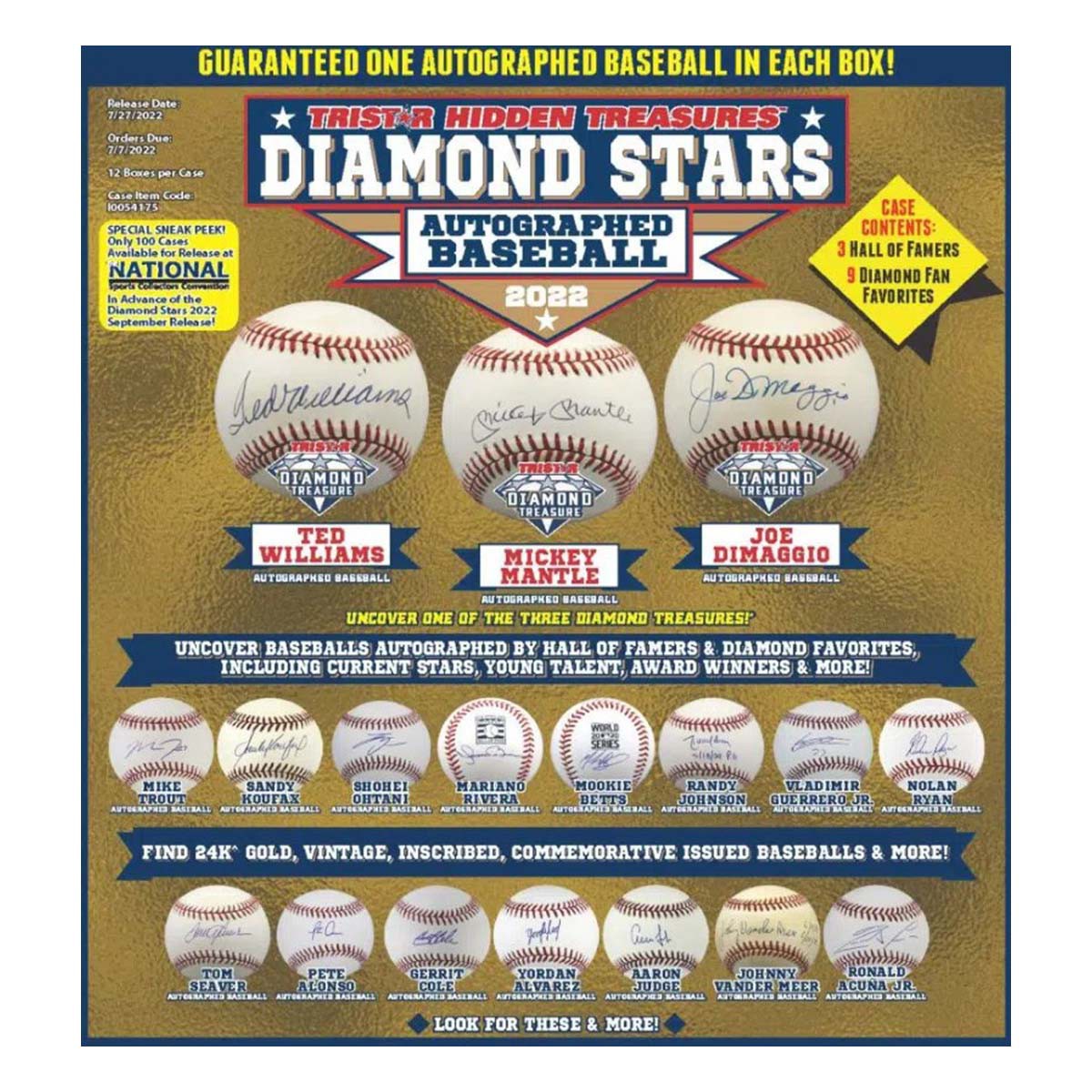 2022 Tristar Diamond Stars Autographed Baseball Box