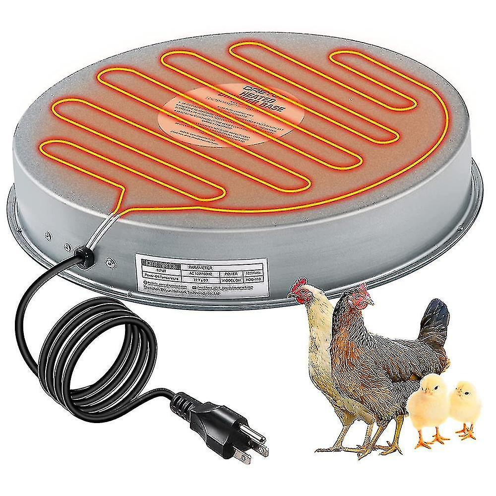 Poultry Waterer Drinker Heated Base， Chicken Water Heater Pet Water Heater