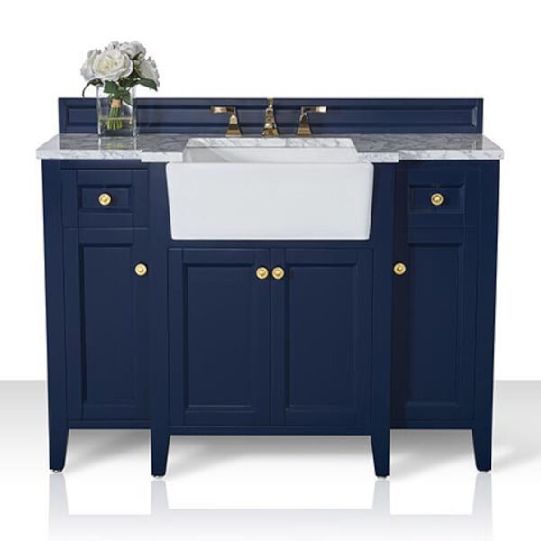 Adeline Heritage Blue 48-Inch Vanity Console with Farmhouse Sink