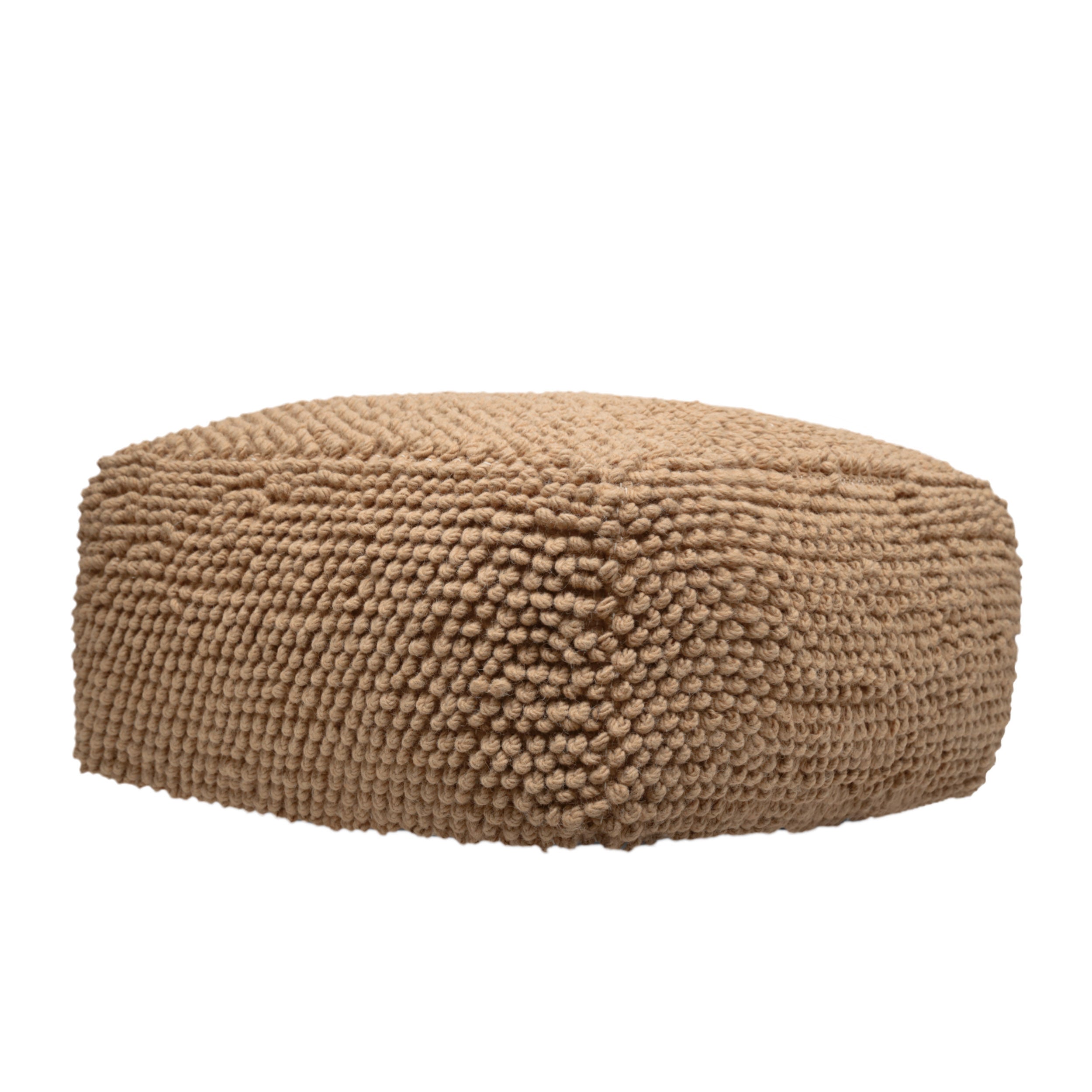 Wilsey Boho Handcrafted Tufted Fabric Square Pouf