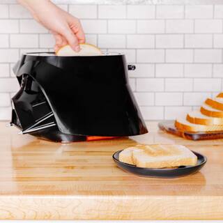 Uncanny Brands Black Star Wars Darth Vader Halo Two-Slice Toaster -- Lights-Up and Makes Lightsaber Sounds TSTE-SRW-VAD1