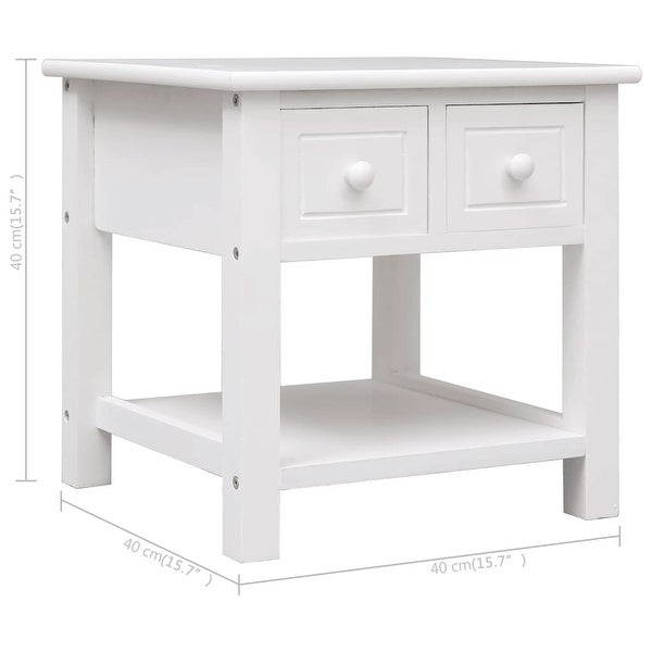 vidaXL Side Table White 15.7