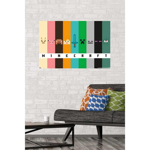 Trends International Minecraft Pixel Bars Unframed Wall Poster Prints