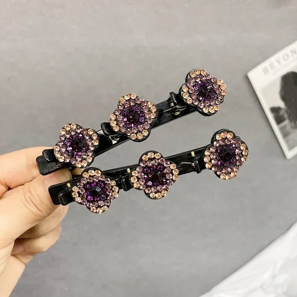 🔥  47% OFF 🔥🔥Sparkling Crystal Stone Braided Hair Clips