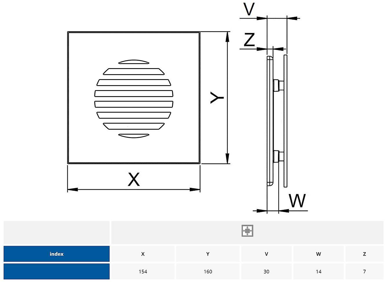 100mm Extractor Fan RIFF Front Panel Wall Ceiling Ventilation