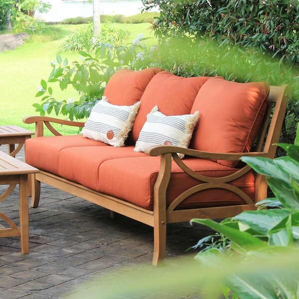 Cambridge Casual Lowell 5piece Teak Wood Outdoor Conversation Set with cushion