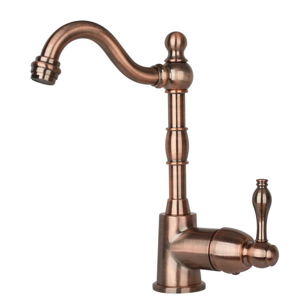 Akicon Single-Handle Deck Mounted Bar Faucet in Antique Copper AK118P1-AC