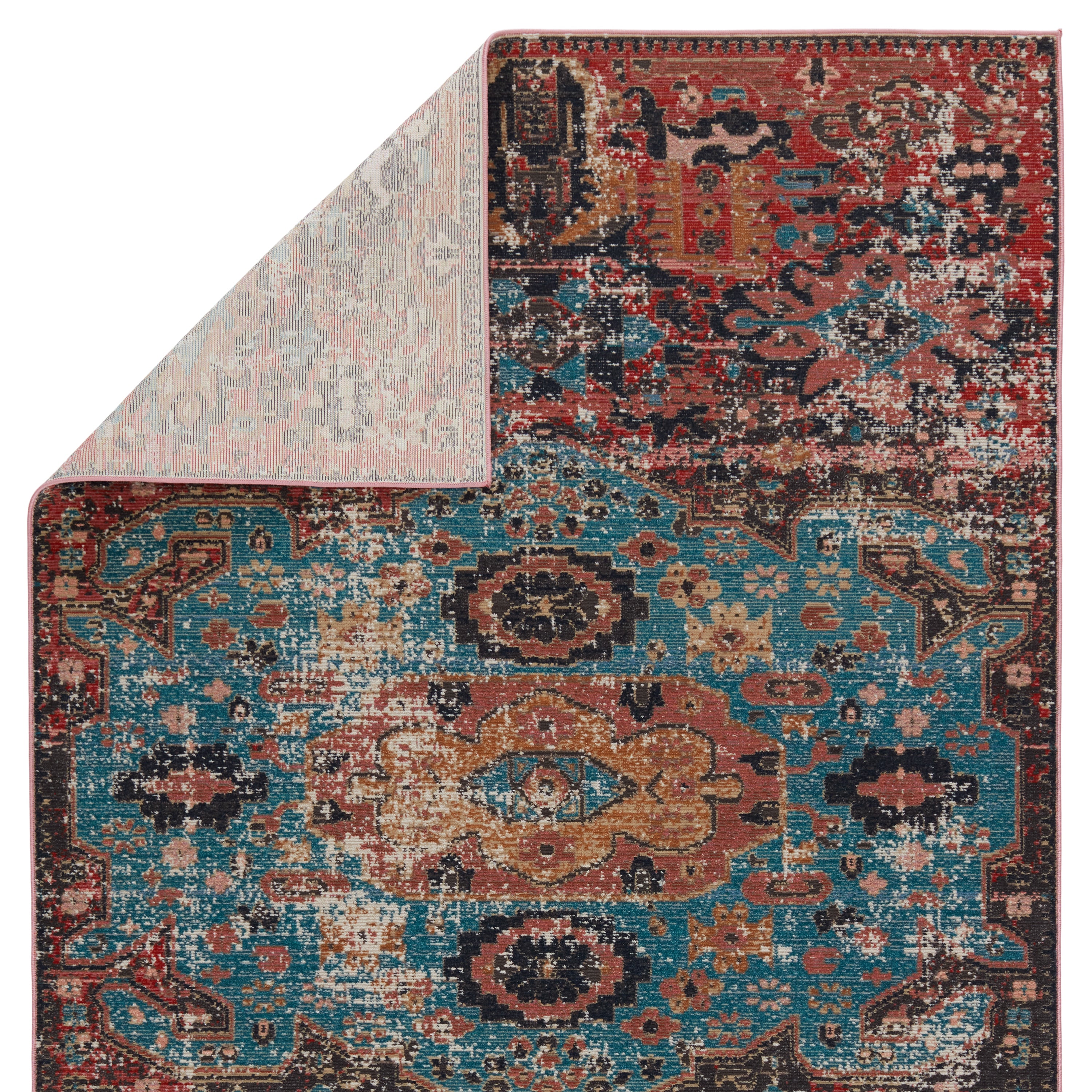 Swoon Presia Indoor/Outdoor Red & Teal Rug