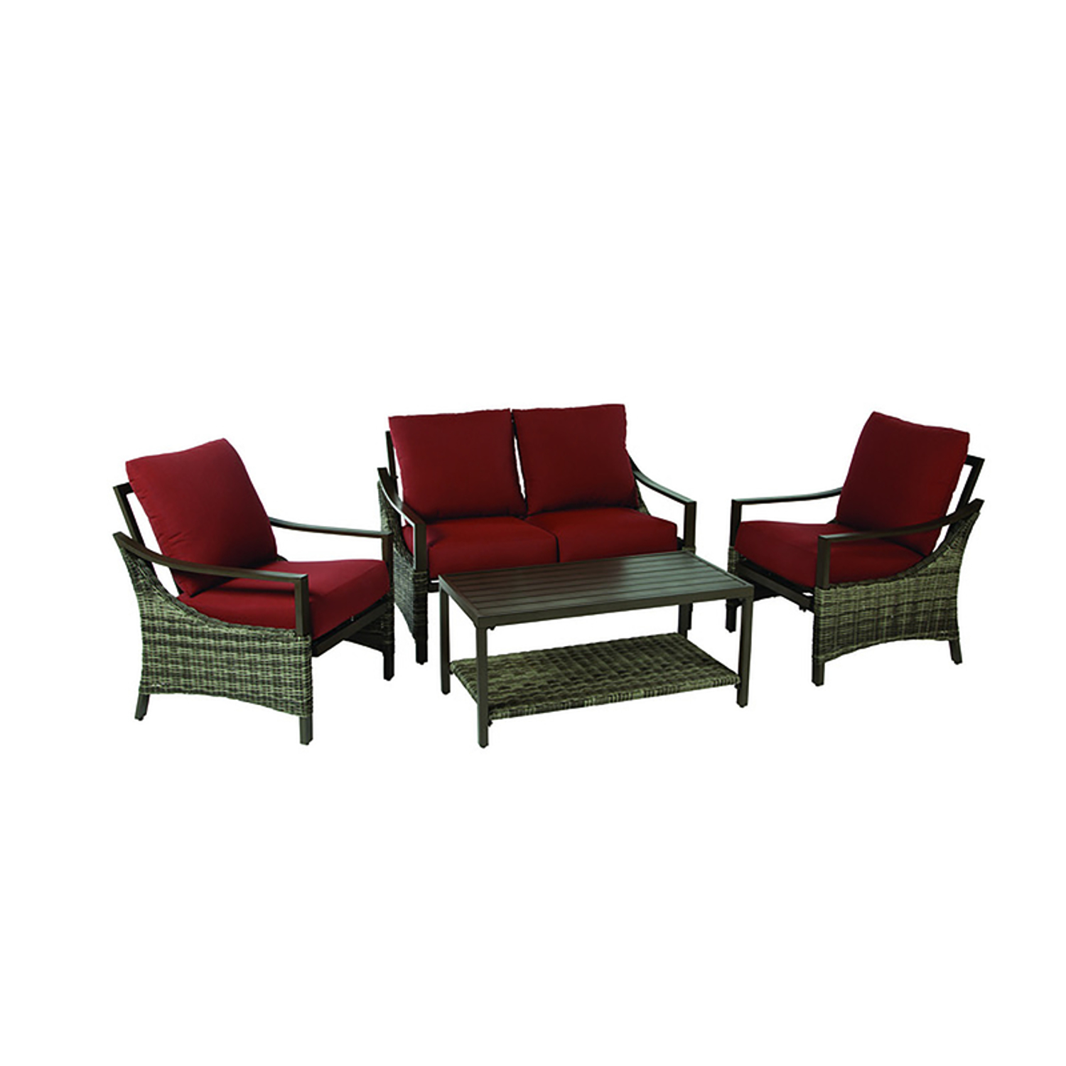 Living Accents Valencia Deep Seating Wicker Patio Set 4-Piece