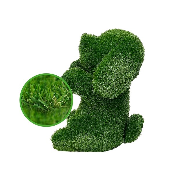 Sitting Dog Outdoor Garden Artificial Turf Topiary