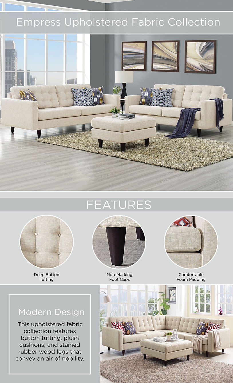 Empress Sofa and Armchairs Set of 3 - Wheatgrass