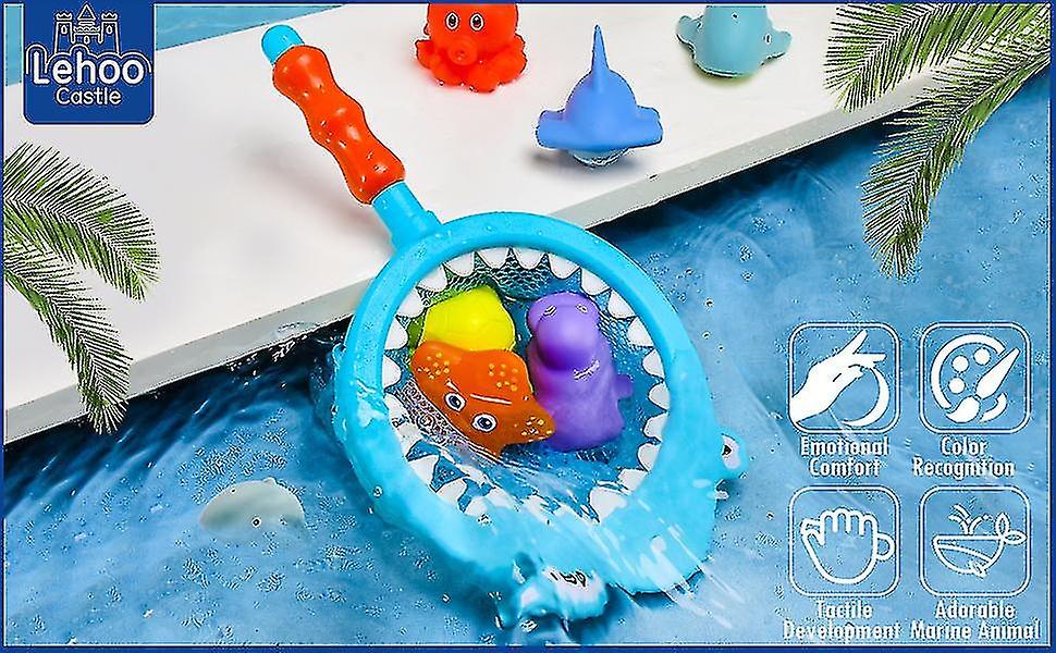 Baby Bath Toys For Toddler With Shark Bath Toy Fishing Floating Squirts Bath Toy For Kids