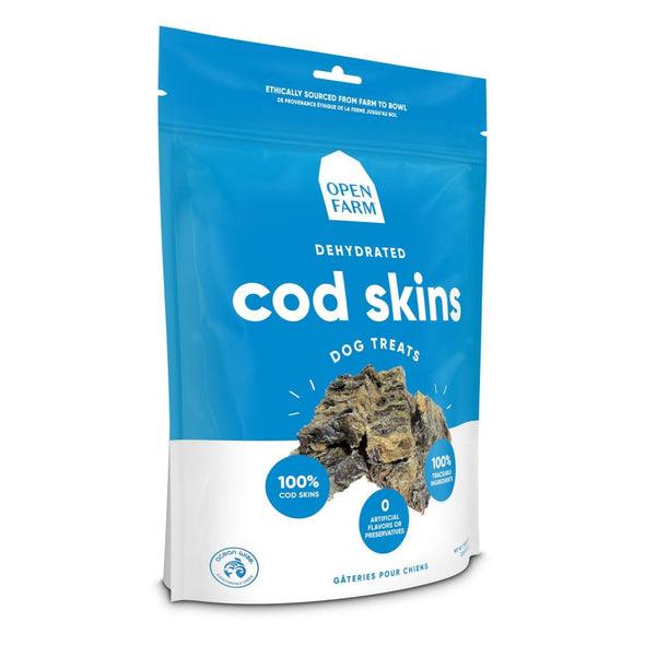 OPEN FARM DEHYDRATED GRAIN FREE COD SKINS DOG TREATS;