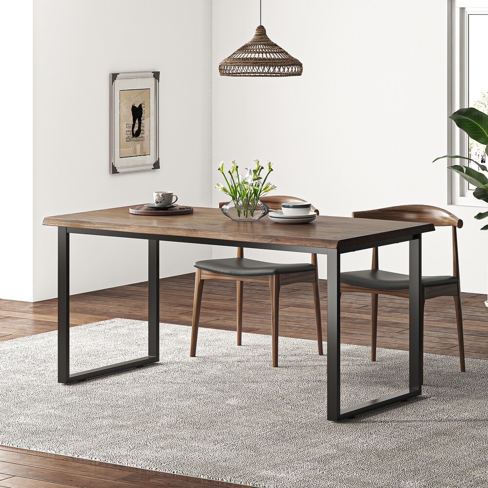 55 Inch Distressed Solid Wood Dining Table   52.4\