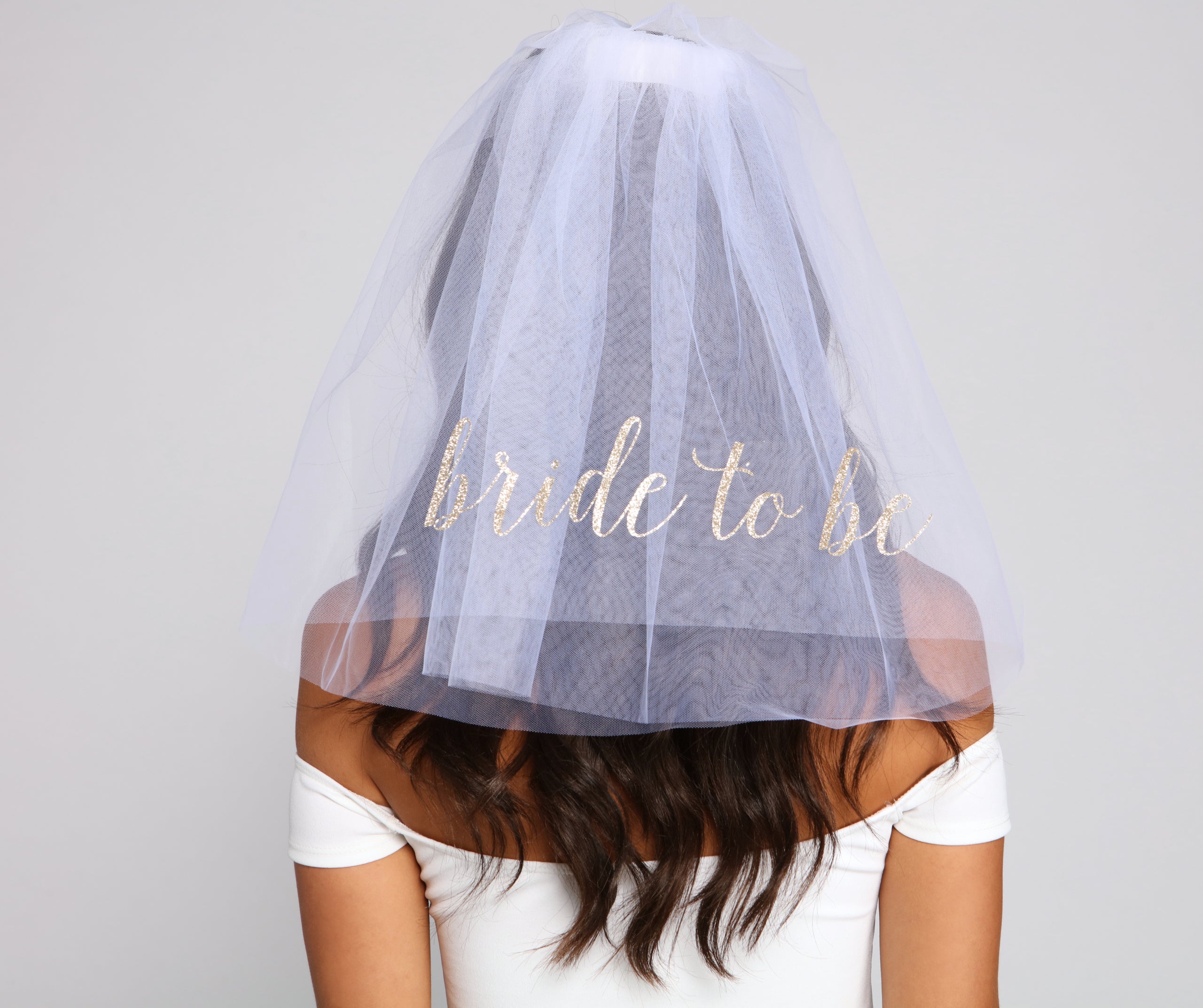 Bride To Be Glitter Veil