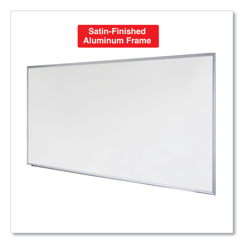 Universal Dry Erase Board， Melamine， 72 x 48， Satin-Finished Aluminum Frame (43626)