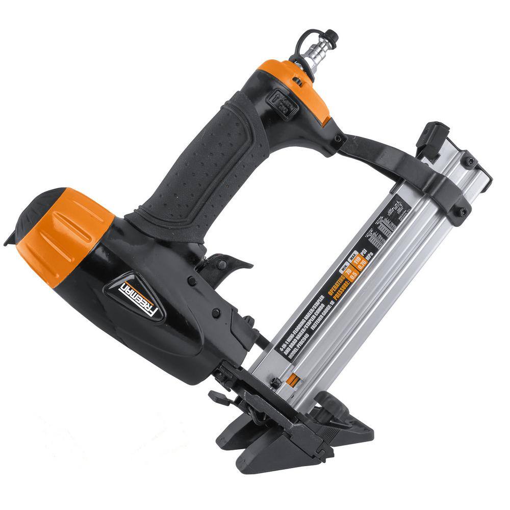 Freeman Pneumatic 4-in-1 18-Gauge 1-58 in. Mini Flooring Nailer  Stapler PFBC940