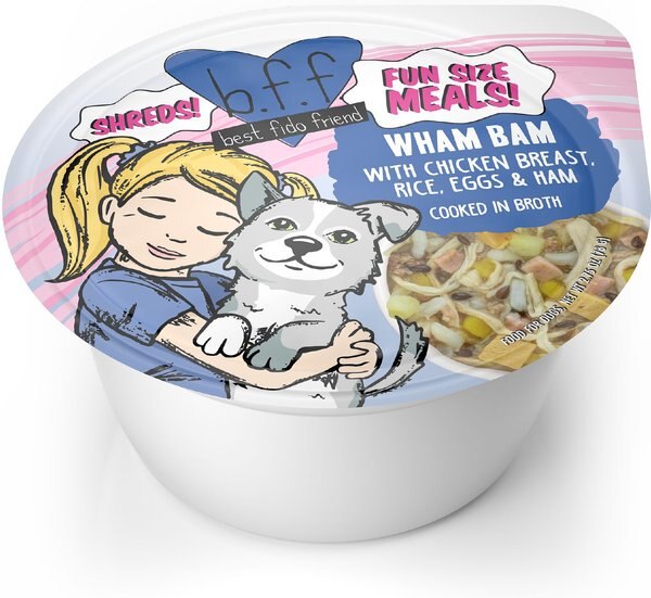 Weruva BFF Fun Size Meals Wham Bam Wet Dog Food， 2.75-oz cup， case of 12