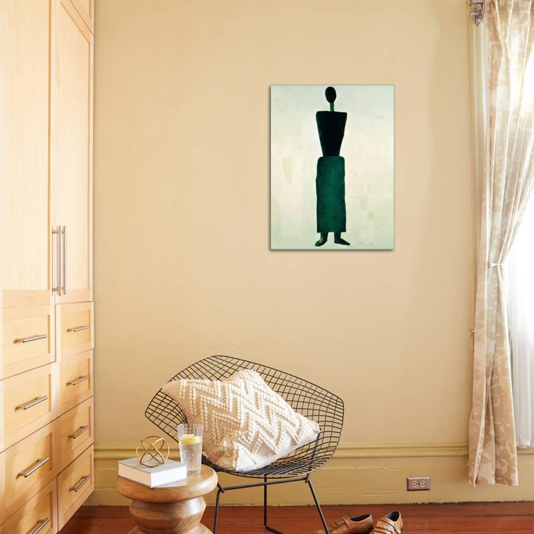 Suprematist Female Figure， 192832， Abstract Stretched Canvas Wall Art by Kasimir Malevich Sold by Art.Com