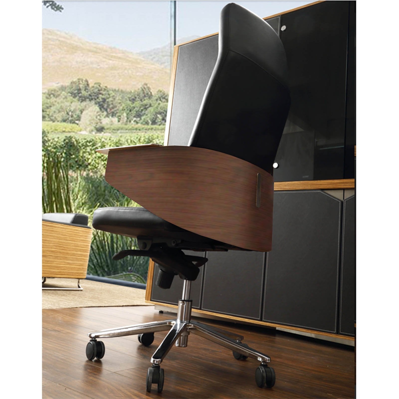 Modern Manager Office Chair Genuine Leather 90622