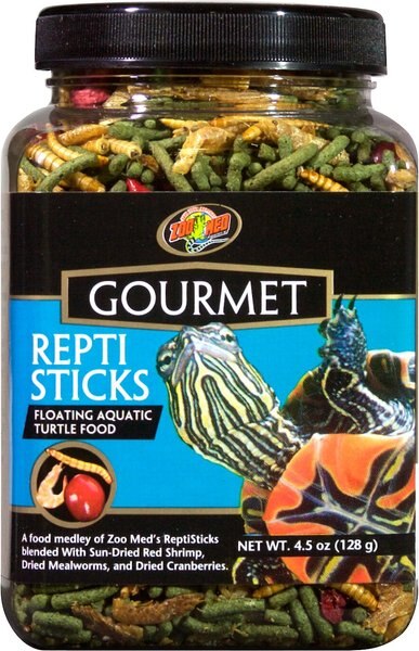 Zoo Med Gourmet Repti Sticks Floating Aquatic Turtle Food， 4.5-oz jar