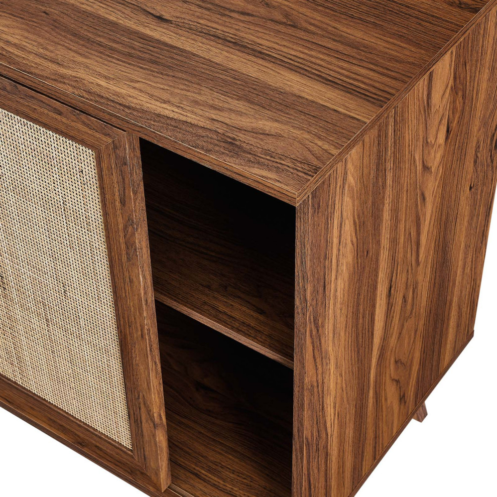 Soma 40 quotAccent Cabinet  Walnut   Tropical   Accent Chests And Cabinets   by Homesquare  Houzz