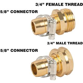Garden Hose Repair Fittings with Clips for 34