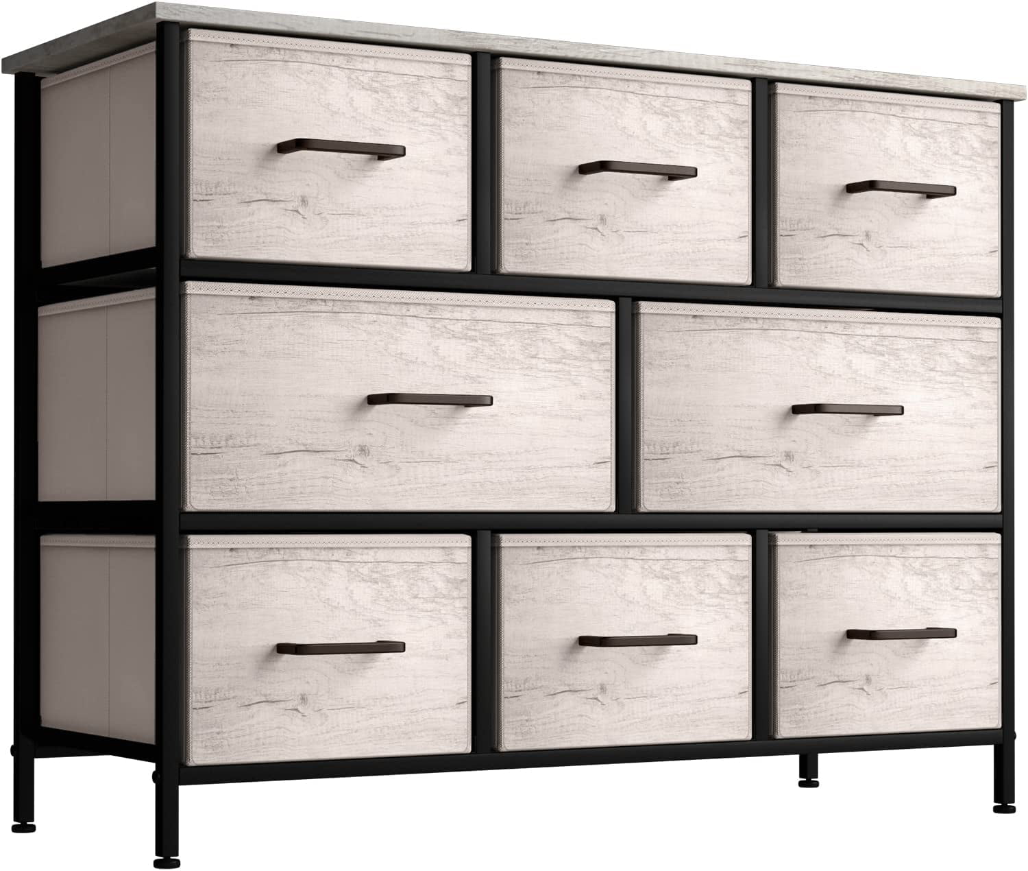 Sorbus Dresser with Fabric Drawers - Wide Chest of Drawers - Great for Bedroom and Living Room Organizing - Collapsible Drawers & Portable TV Stand