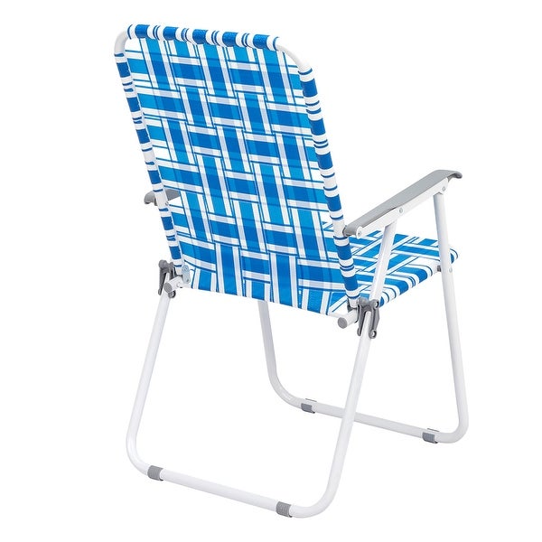 2pcs Foldable Portable Beach Chair Camping Chairs - Overstock - 36369406