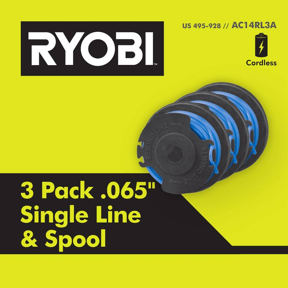 RYOBI ONE+ 0.065 Spool (3-Pack) AC14RL3A