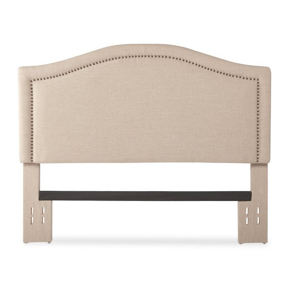 Abbyson Raleigh Studded Beige Linen Headboard - - 9834030