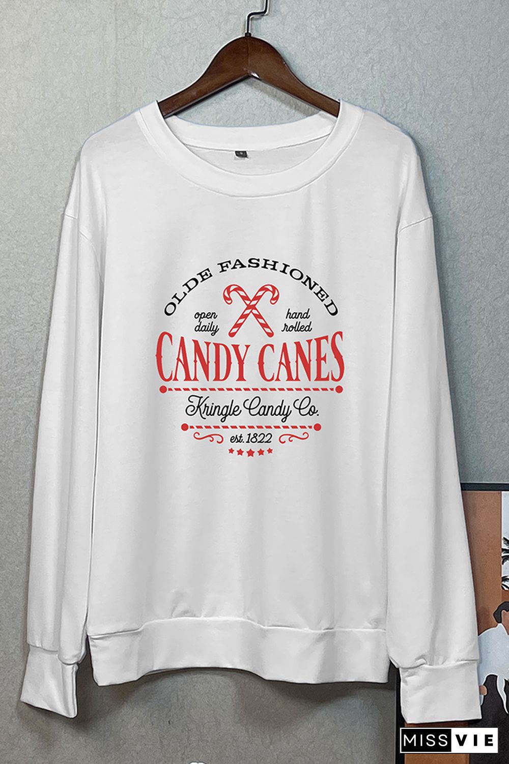 Old Fashioned Candy Canes Sweatshirt Wholesale