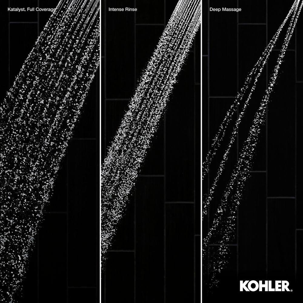 KOHLER Fordra 3-Spray Patterns 6.817 in. Wall Mount Fixed Shower Head in Vibrant Brushed Nickel K-R27513-G-BN