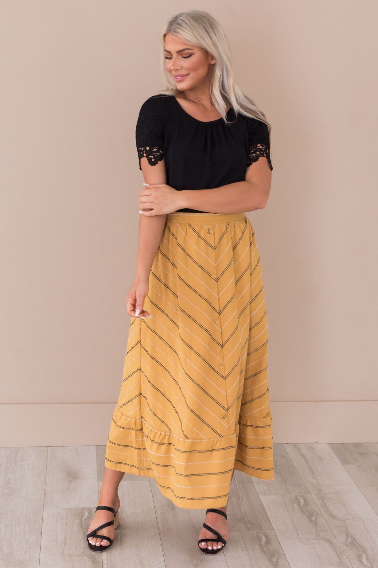 Striped Sweetie Modest Skirt