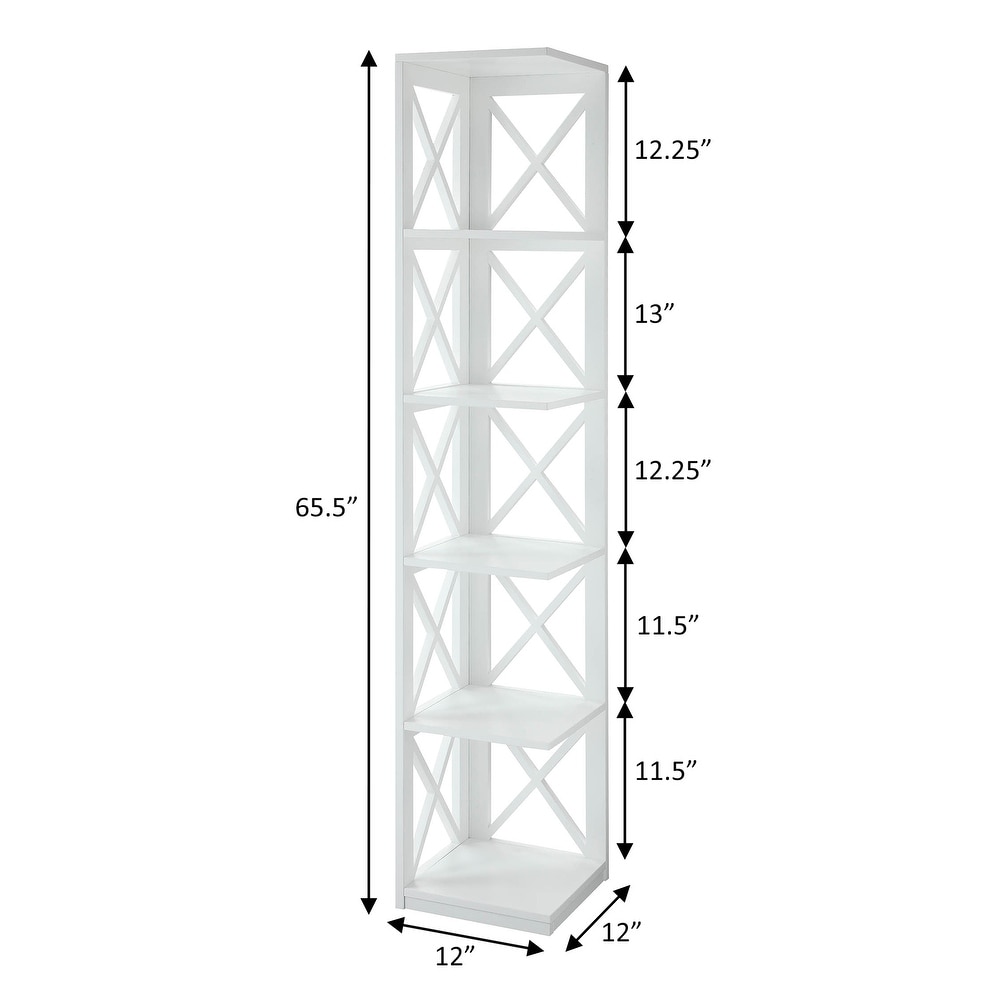 Convenience Concepts Oxford 5 Tier Corner Bookcase