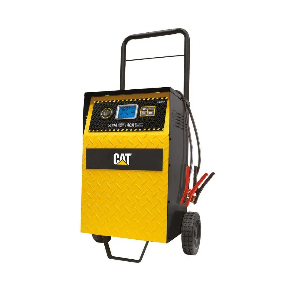CAT Professional Rolling 40 Amp Battery Charger 3 Amp Maintainer with 200 Amp Engine Start CBC200EW
