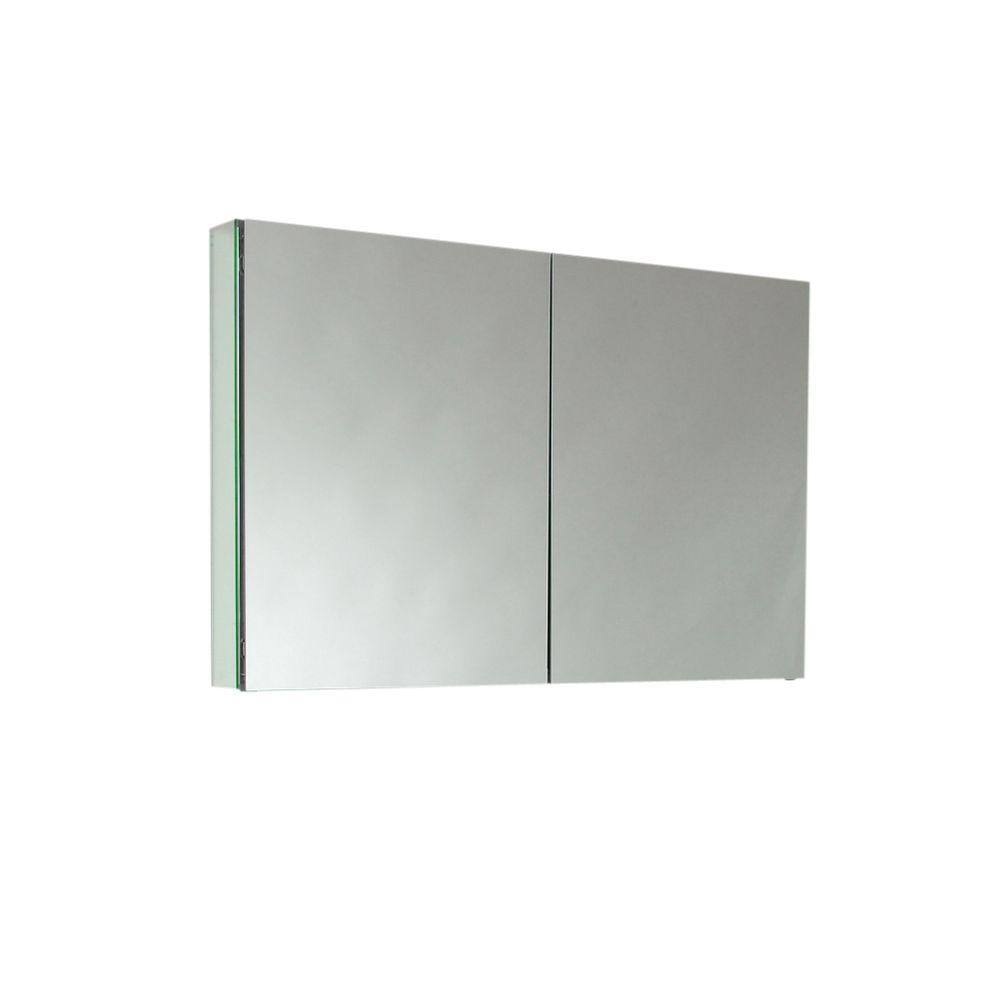 Fresca 40 in. W x 26 in. H x 5 in. D Framed Recessed or Surface-Mount Bathroom Medicine Cabinet FMC8010