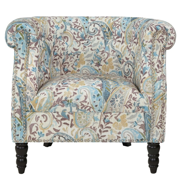 Gracewood Hollow Mungoshi Multi Blue Paisley Arm Chair