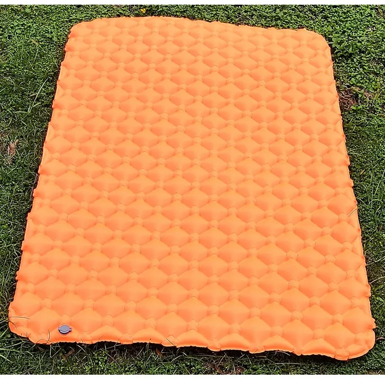 Outdoor Ultralight Inflatable Double Sleeping Pad Camping Mat For 2 Person