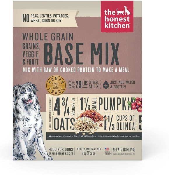 The Honest Kitchen Whole Grain， Veggie and Fruit Base Mix Dehydrated Dog Food