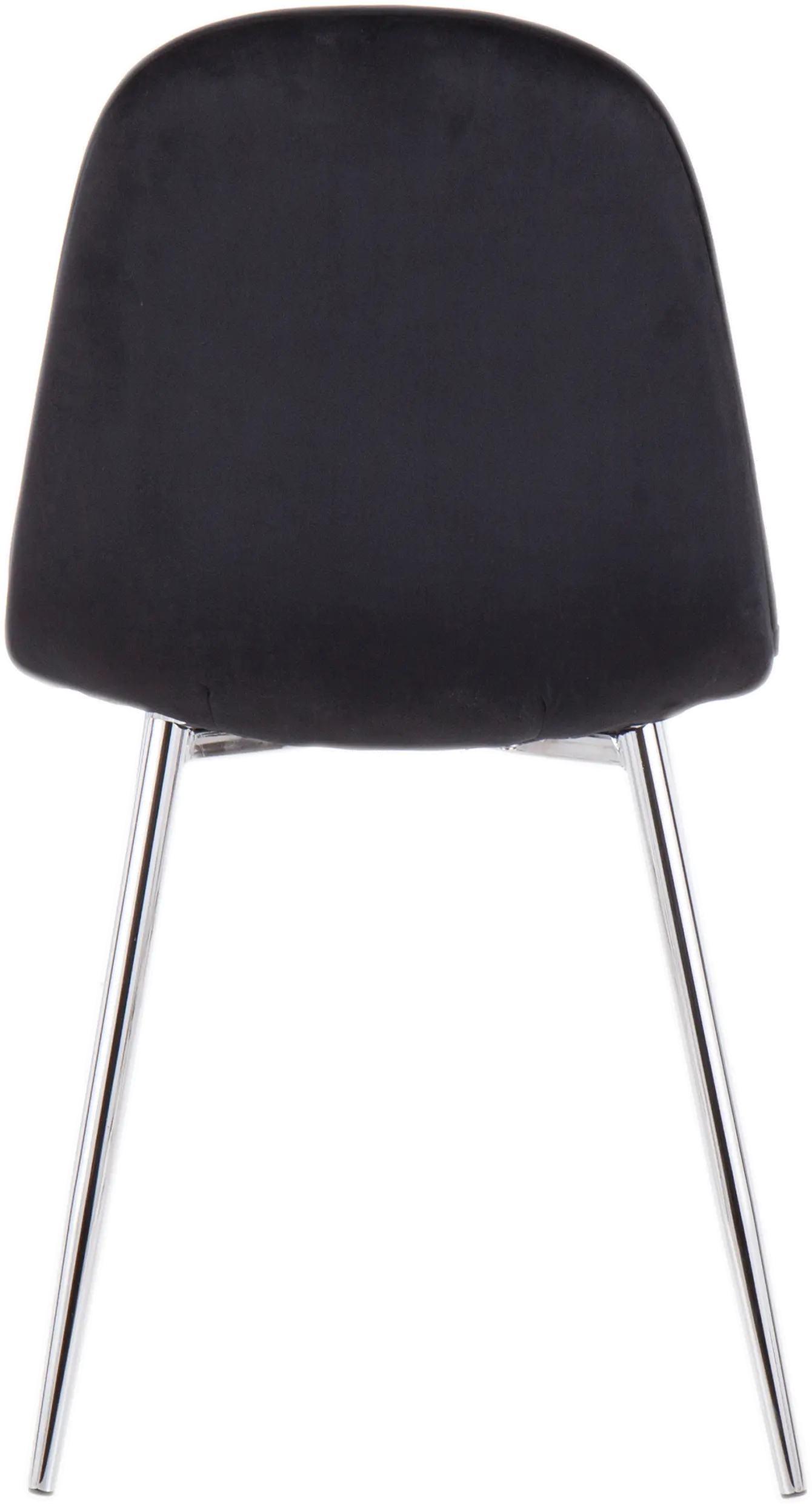 Contemporary Black and Chrome Dining Room Chair (Set of 2) - Pebble