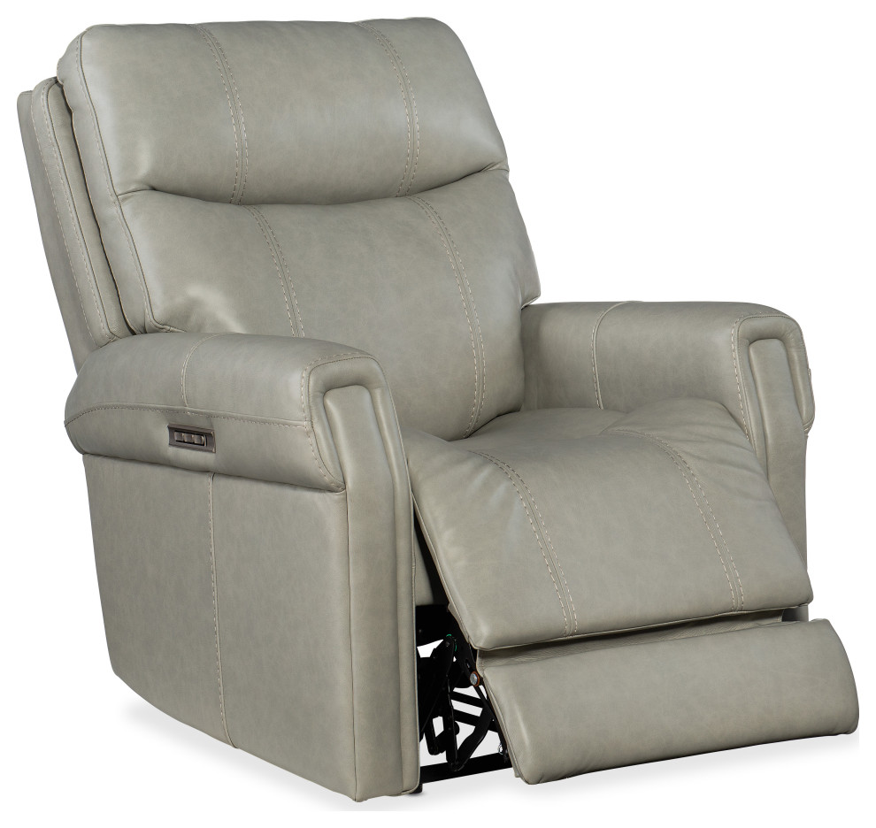 Carroll Power Recliner With Power Headrest and Lumbar   Contemporary   Recliner Chairs   by HedgeApple  Houzz