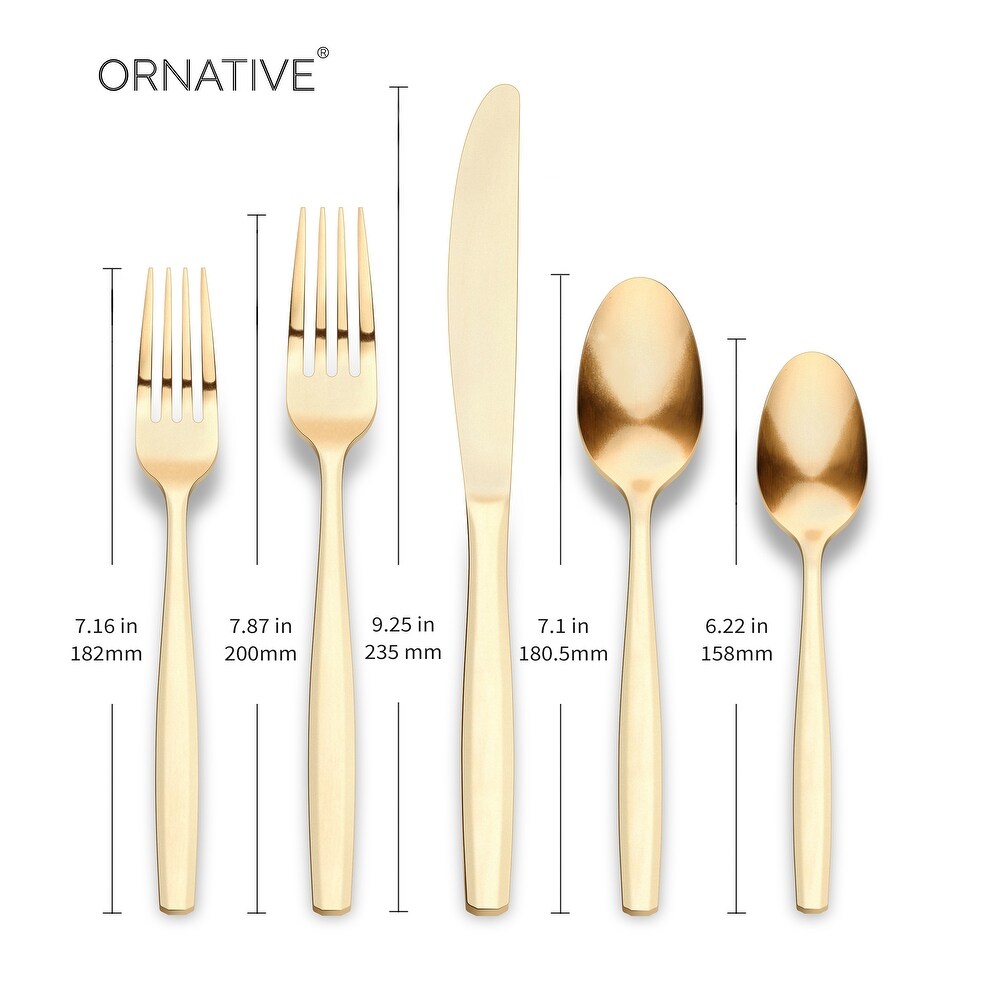 Ornative AMIAS 18/0 Stainless Steel 20 Pieces Flatware Set   10.63\