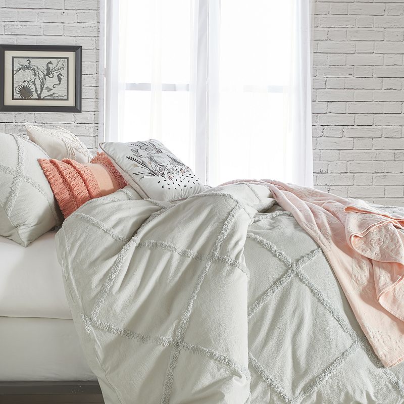 Peri Chenille Lattice Duvet Cover or Shams