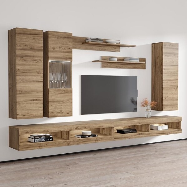 Fly EF5 34TV Wall Mounted Floating Modern Entertainment Center