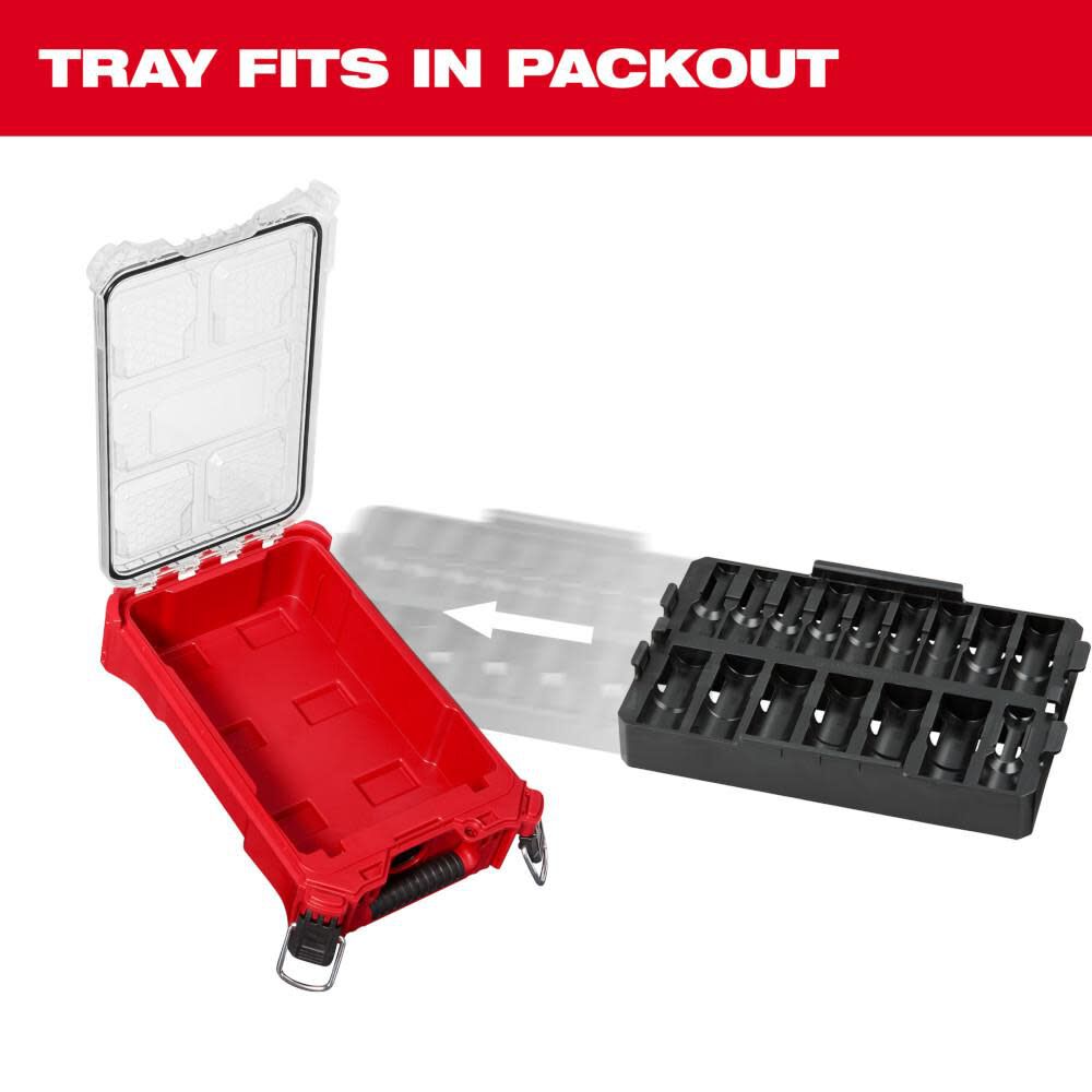 MW SHOCKWAVE Impact Duty Socket 1/2 Dr 16pc Tray Only 49-66-6833 from MW