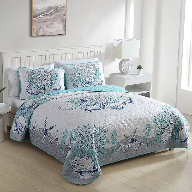 Caribbean Joe 3-Piece Coastal Quilt Set