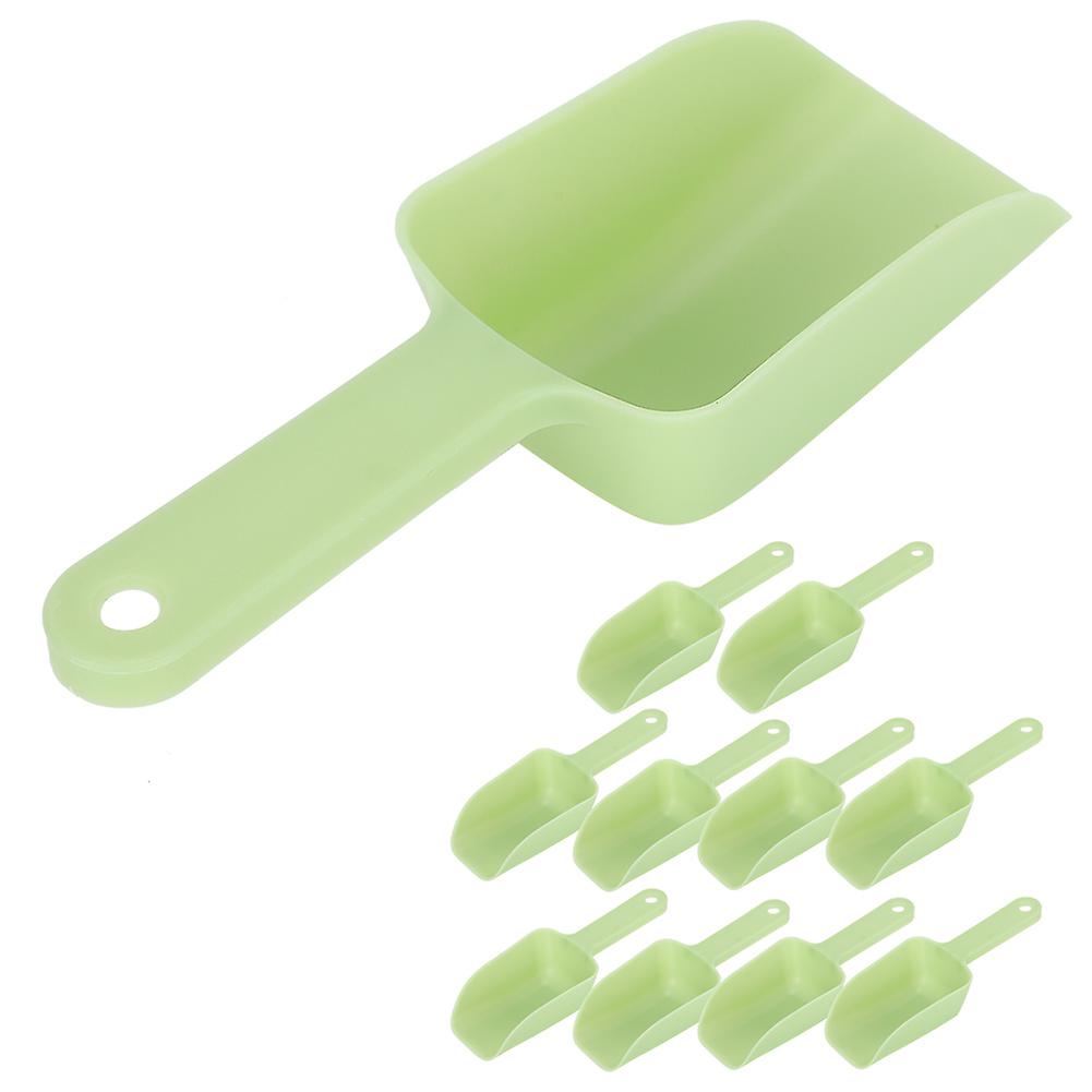 10 Pcs Pet Feeding Spoon Shovel Cat Dog Food Feeder Scoop Pet Feeding Tools Pet Suppliesgreen