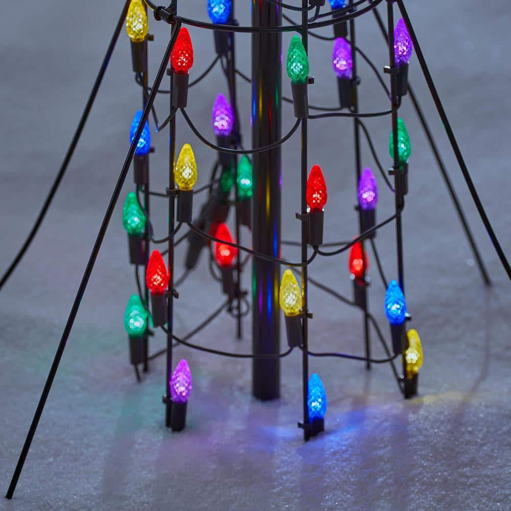 8 ft. Giant-Sized Bare Branch Multi LED Tree Holiday Yard Decoration