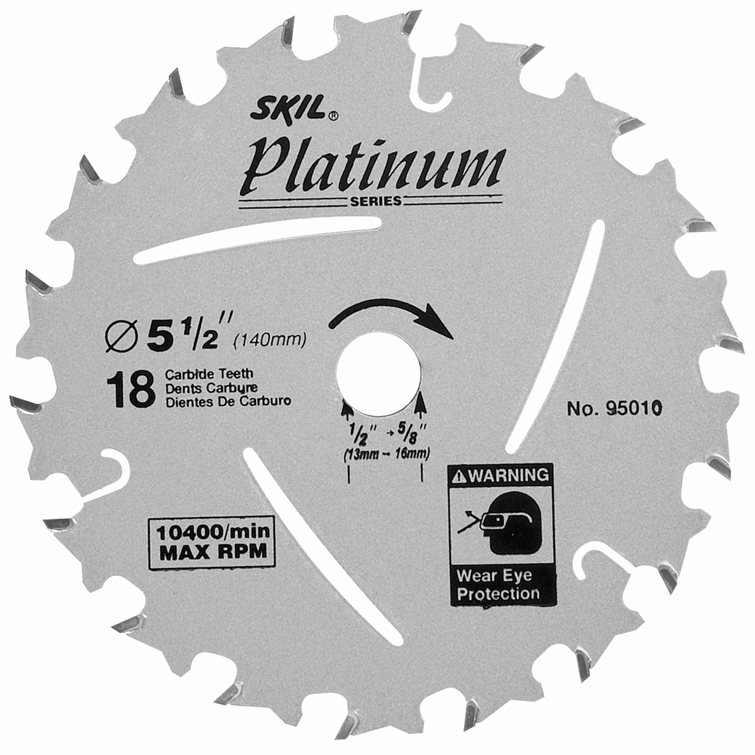 SKIL 5-1/2 in. D X 5/8 in. Platinum Series Carbide Circular Saw Blade 18 teeth 1 pc